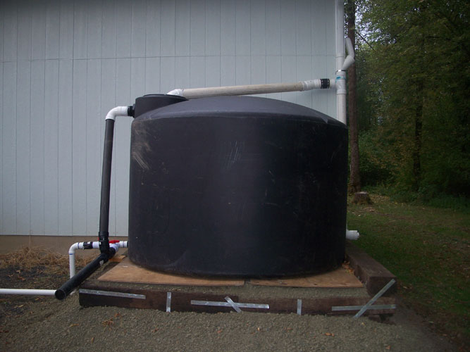 Above Ground Large Water Tank Cistern Installations Examples 1550 Gallon Rain Cistern