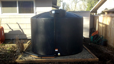 1550 Gallon Residential Water Tank, South Eugene