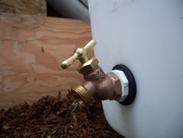 Rain barrel faucet